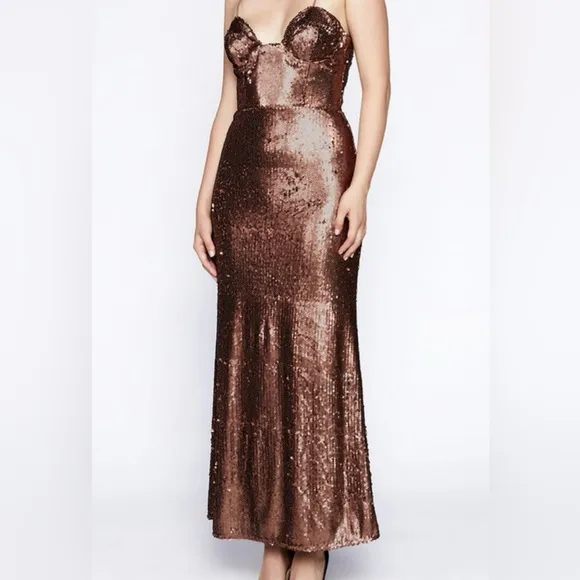 Bardot Sequin Dress Bronze‎ NWT Small