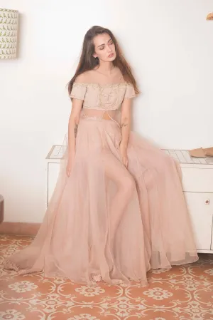 Bare with me crop and skirt set