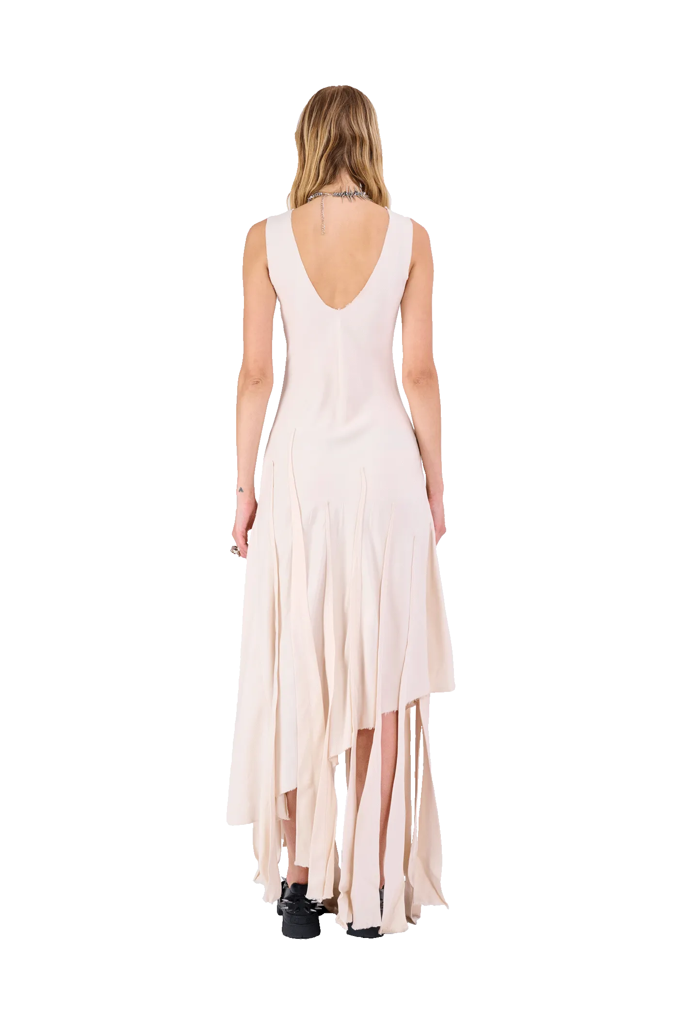 BEIGE DRIZZLE DRESS