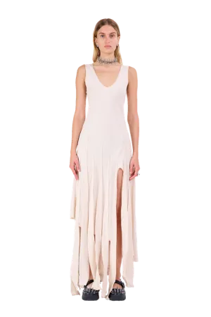 BEIGE DRIZZLE DRESS