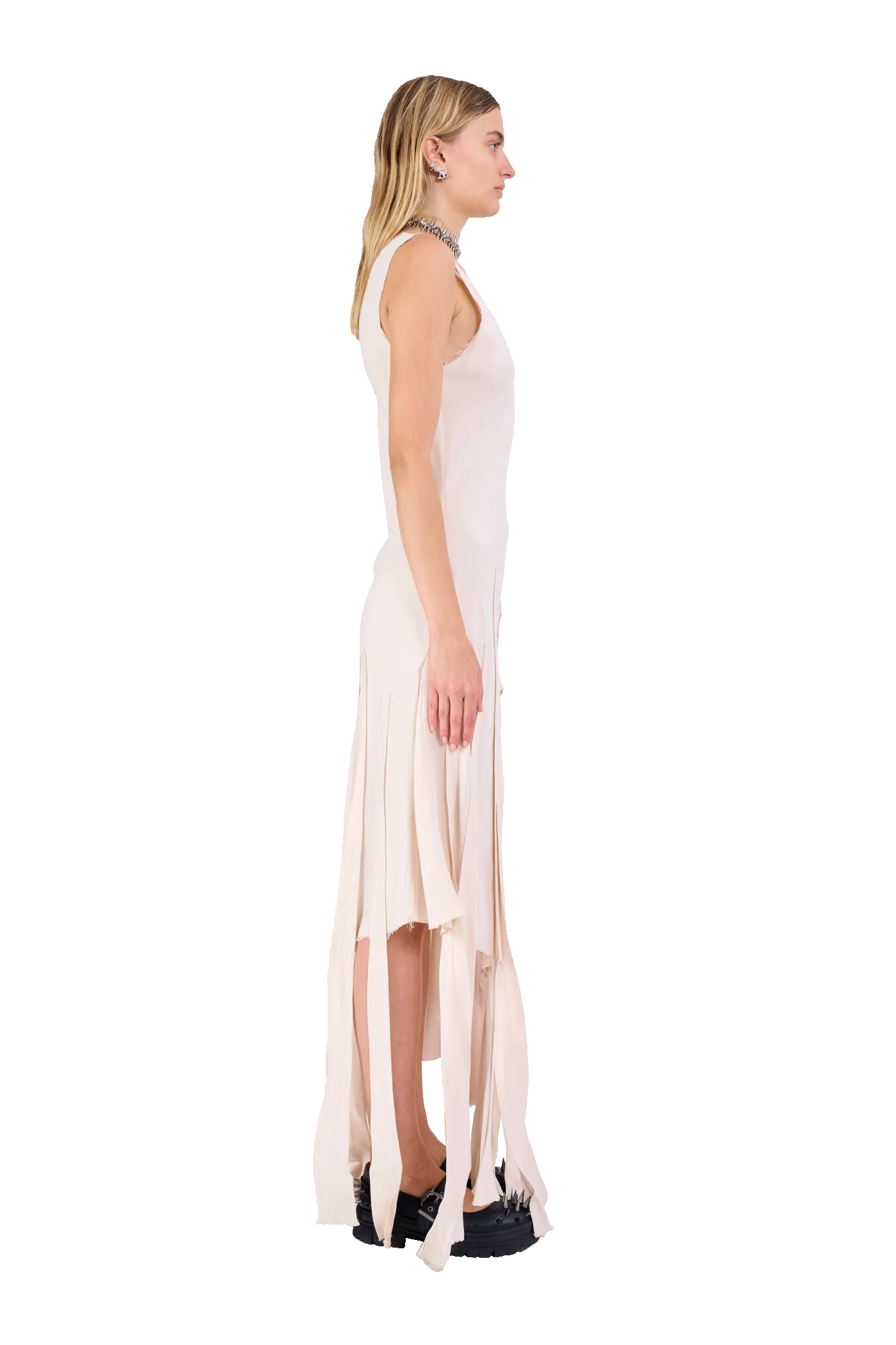BEIGE DRIZZLE DRESS