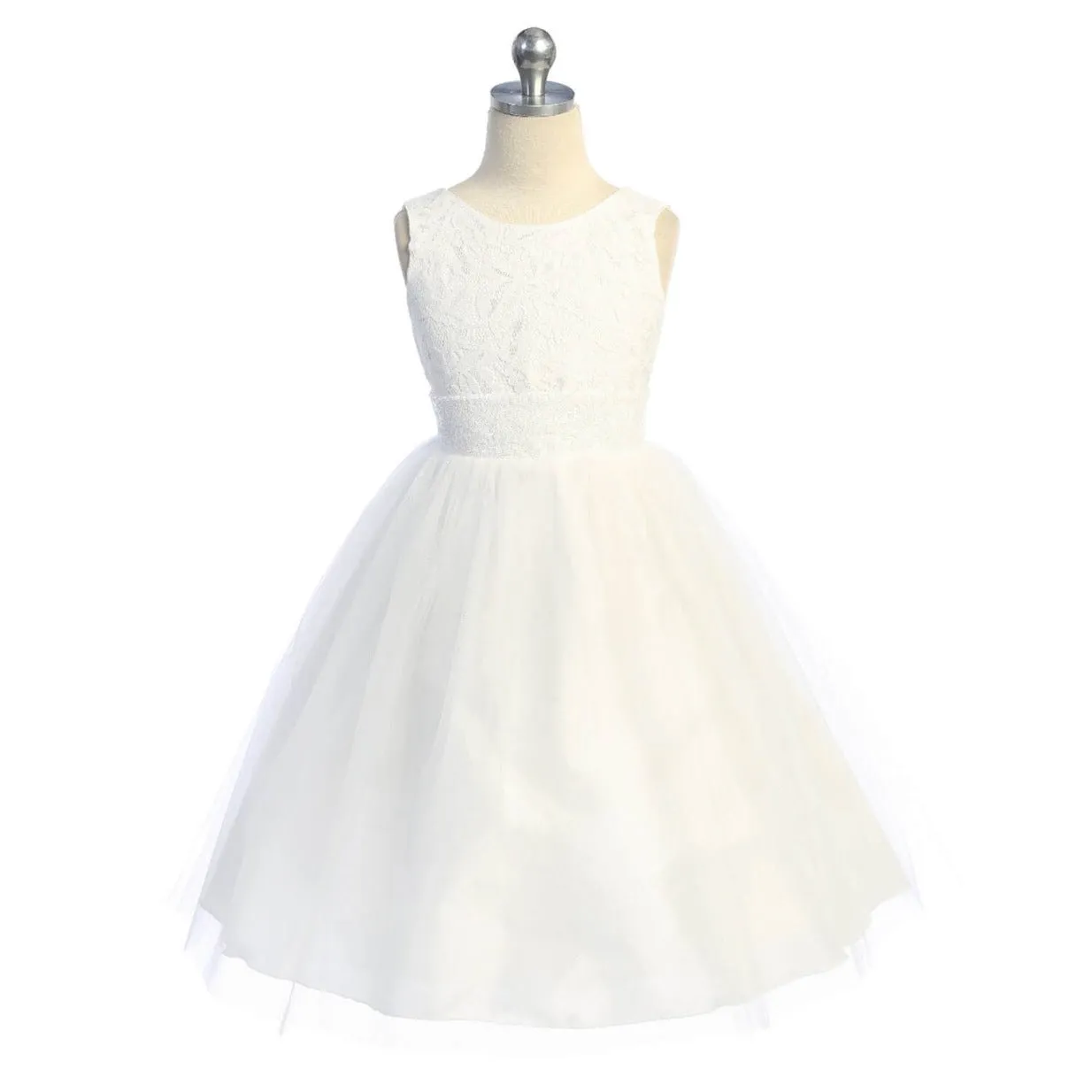 Belle of the Ball Dress -  White Lace and Sequins