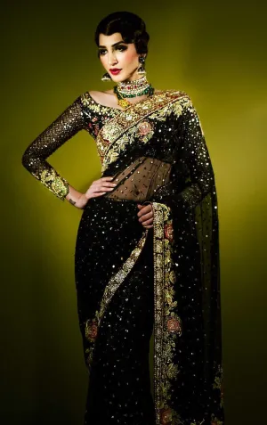 Black Color Party Wear Saree
