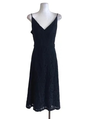 Black Floral Empire Dress