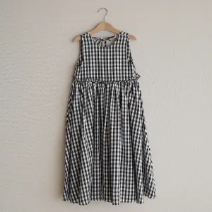 Black Plaid Dress by Mes Kids Des Fleurs *LAST PIECE 120*