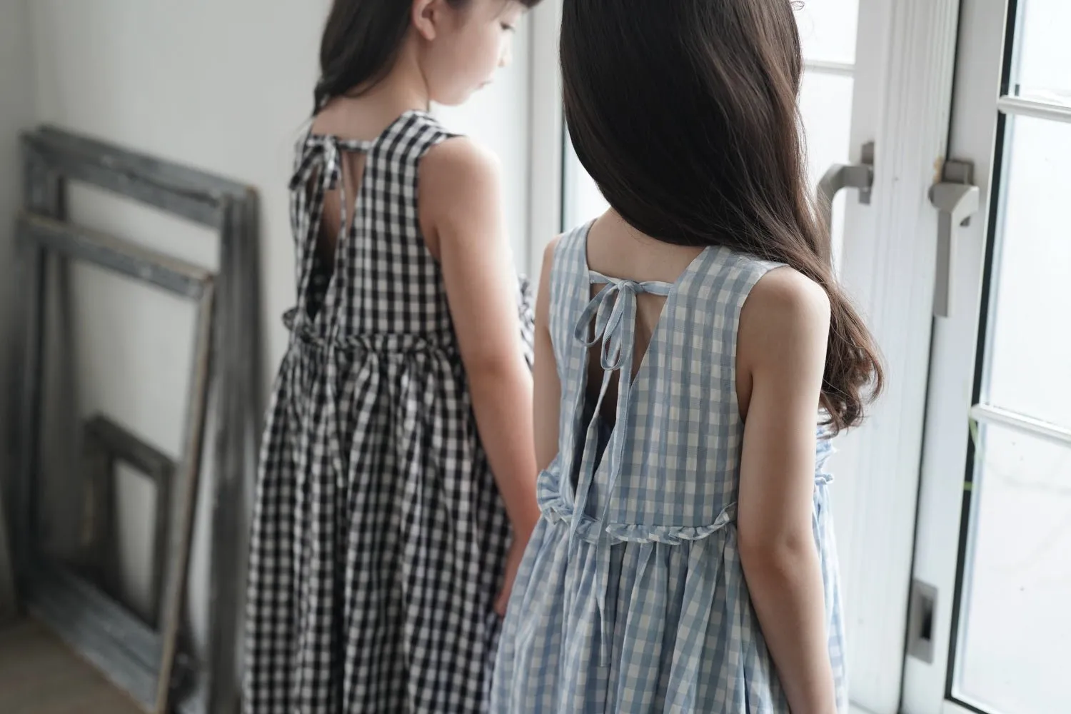 Black Plaid Dress by Mes Kids Des Fleurs *LAST PIECE 120*