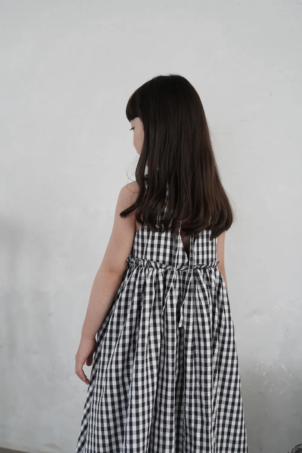 Black Plaid Dress by Mes Kids Des Fleurs *LAST PIECE 120*