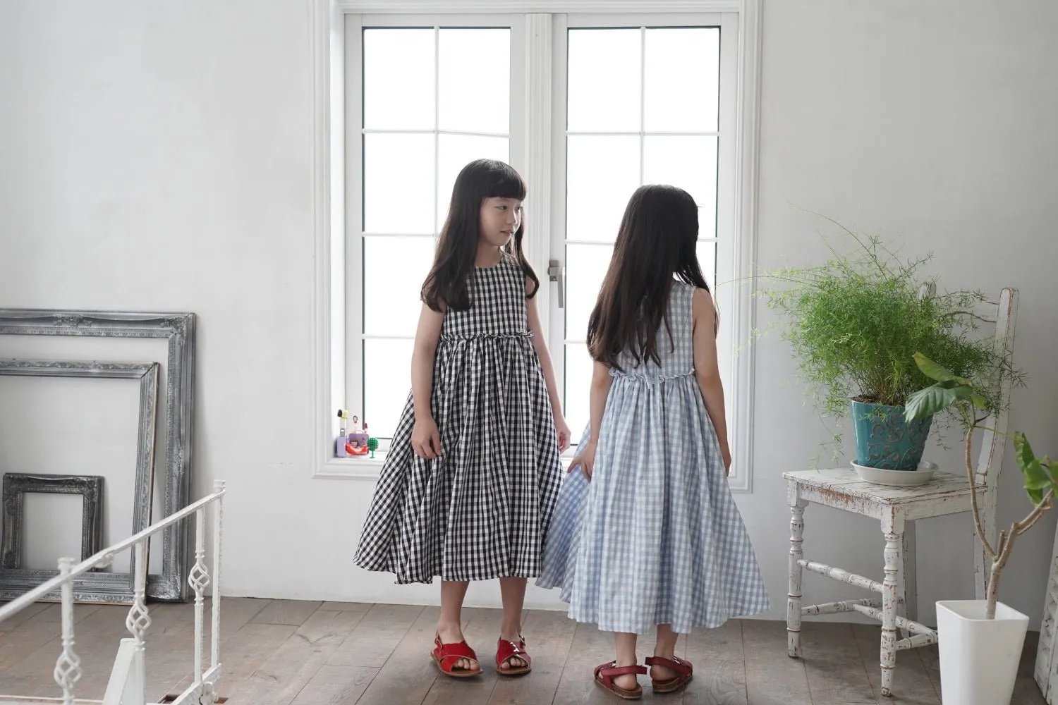 Black Plaid Dress by Mes Kids Des Fleurs *LAST PIECE 120*