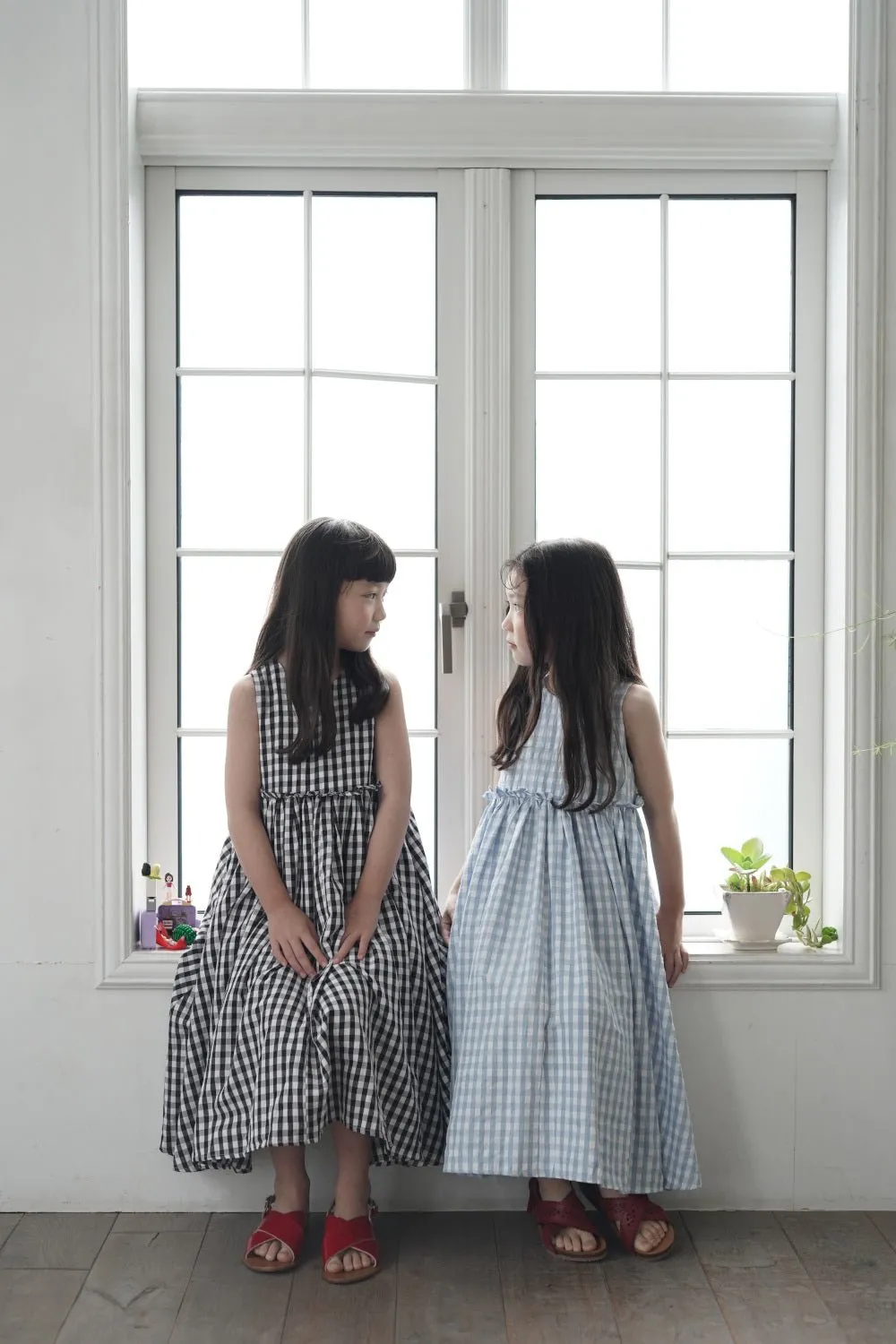 Black Plaid Dress by Mes Kids Des Fleurs *LAST PIECE 120*