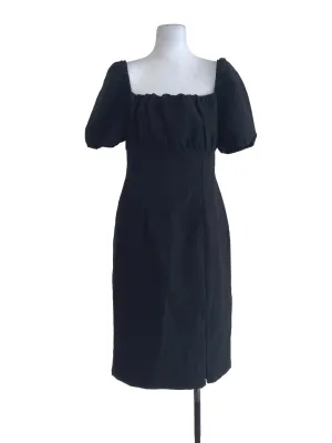 Black Plain Empire Dress