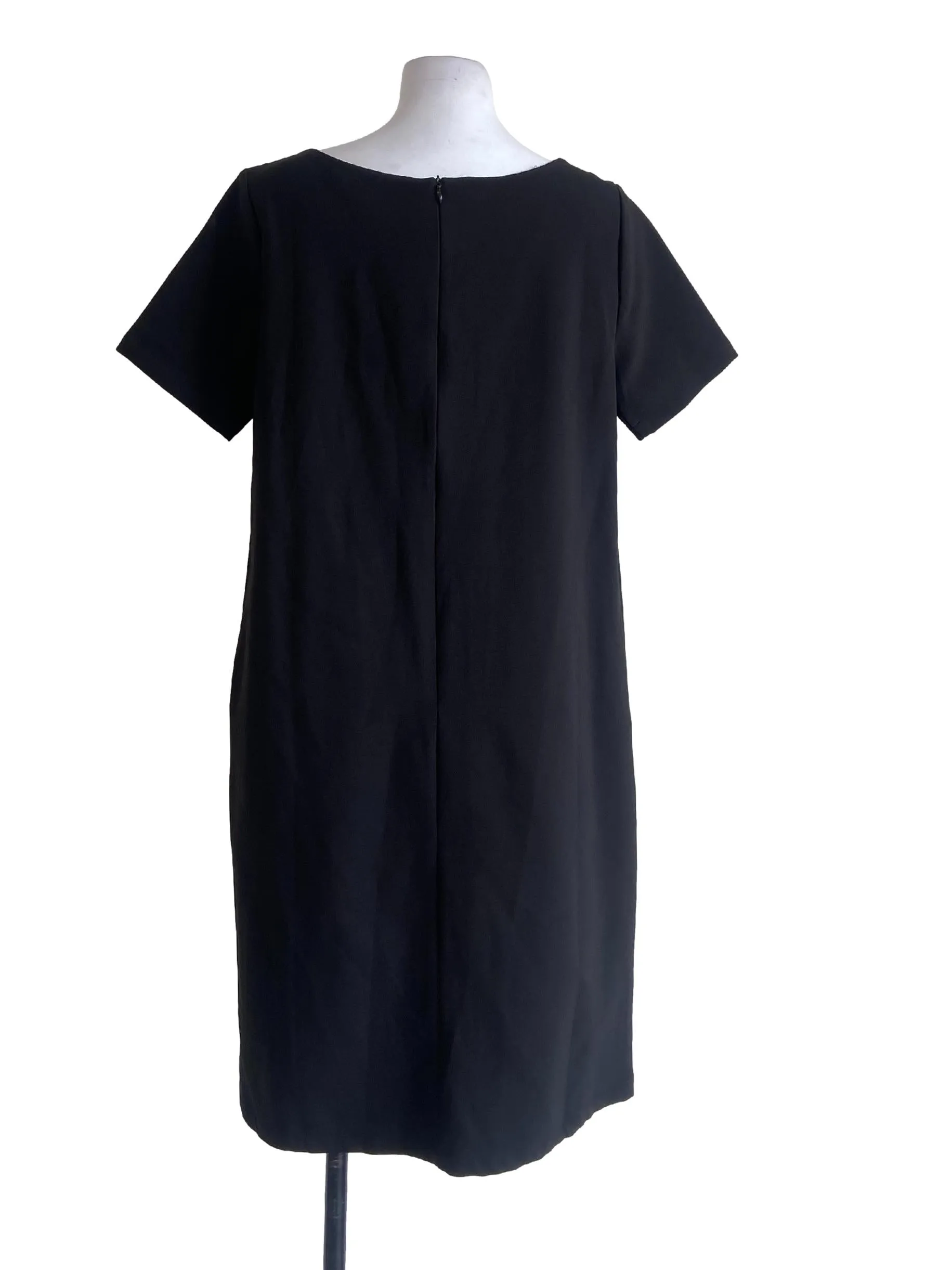 Black Plain Empire Dress