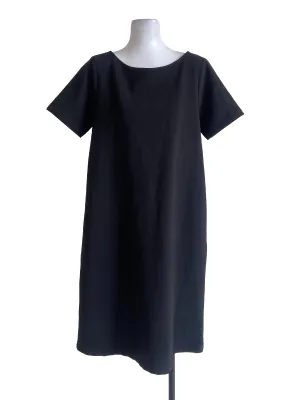Black Plain Empire Dress
