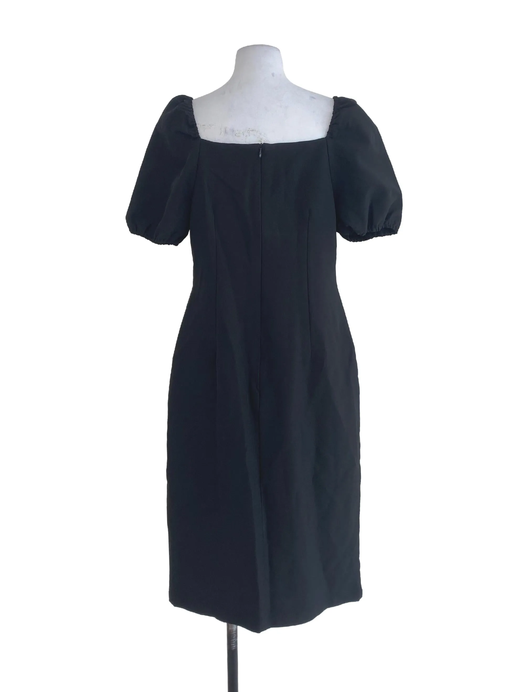 Black Plain Empire Dress