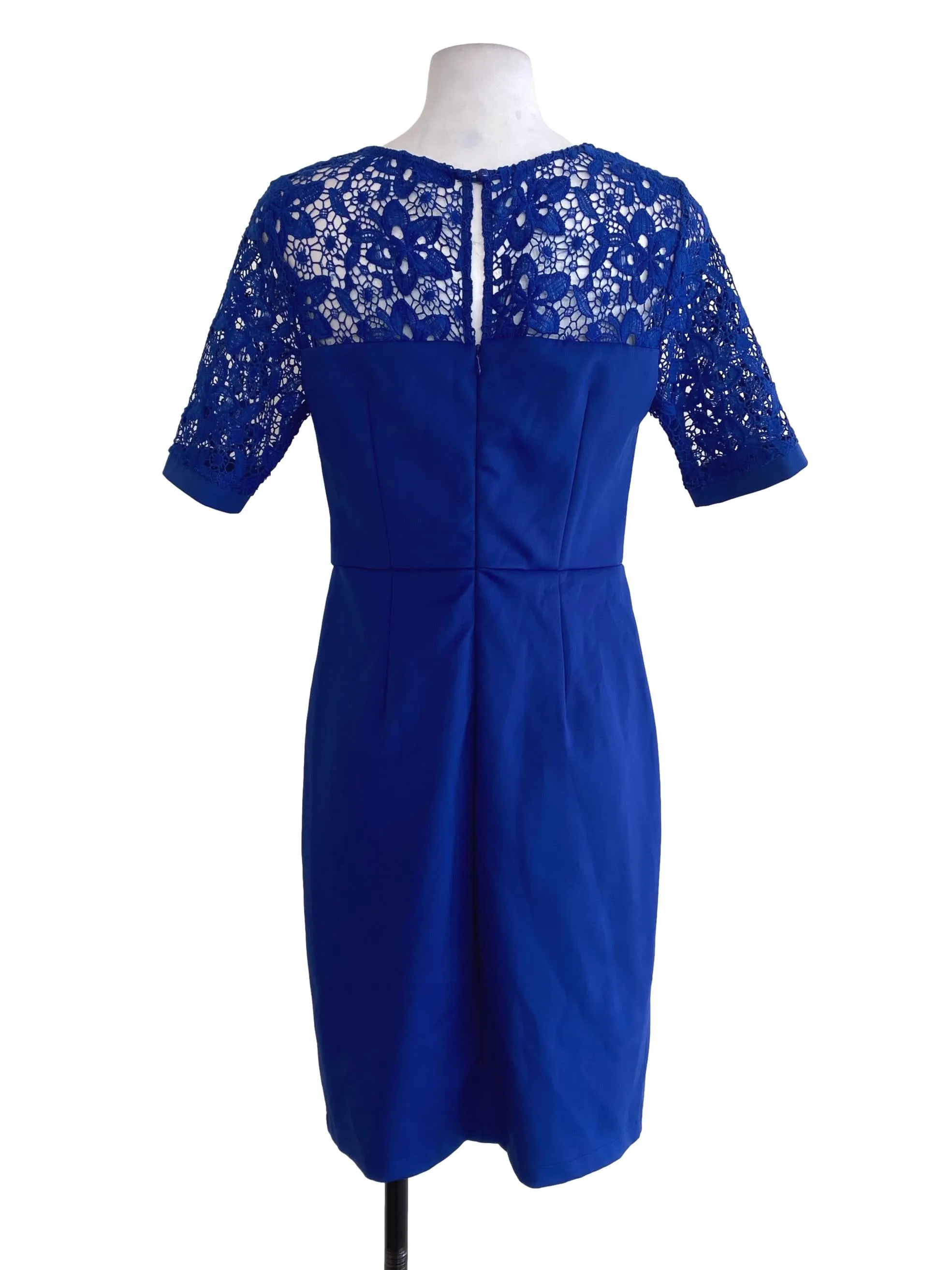 Blue Half Laced Empire Dress
