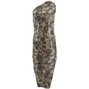 Botanical Ivory Sequin Dress - MADE TO ORDER