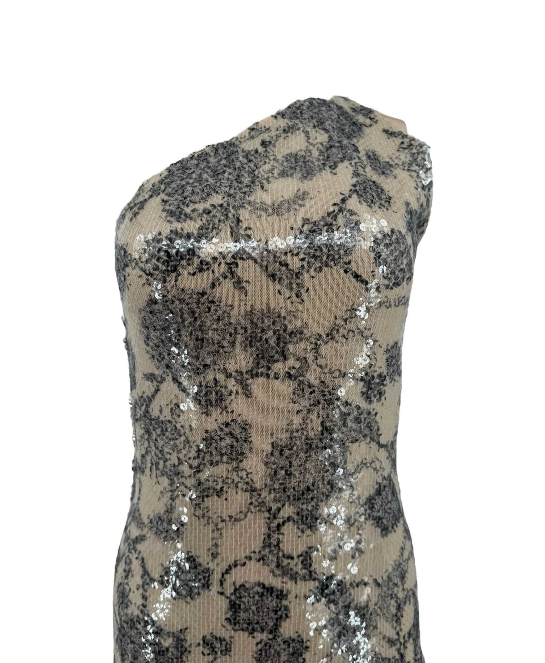 Botanical Ivory Sequin Dress - MADE TO ORDER