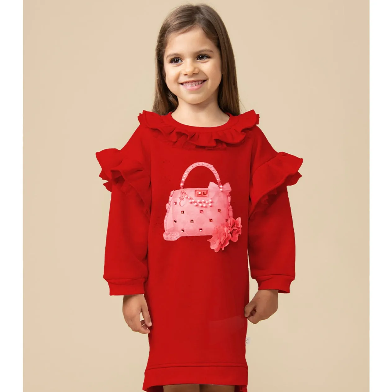 Caramelo Red Pure Luxe Jumper Dress 0112135