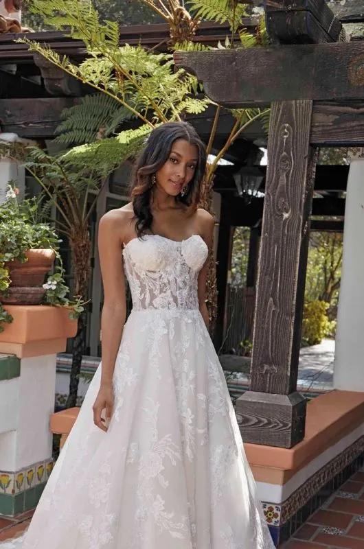 Casablanca Size 16 BL369 McKinley Ivory/Ivory/Silver Gown