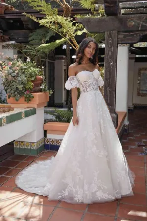 Casablanca Size 16 BL369 McKinley Ivory/Ivory/Silver Gown