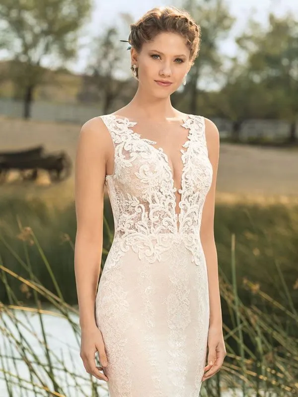 Casablanca Size 16C BL268 Pippa Silver Blush/Nude/Ivory Gown
