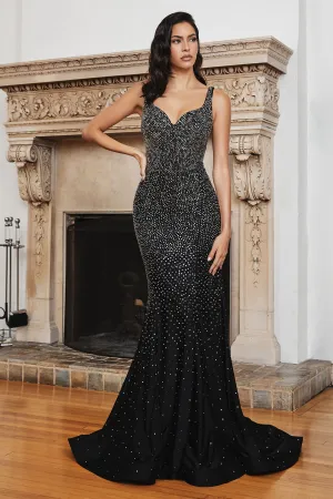 CB119 FITTED HOT STONE GOWN