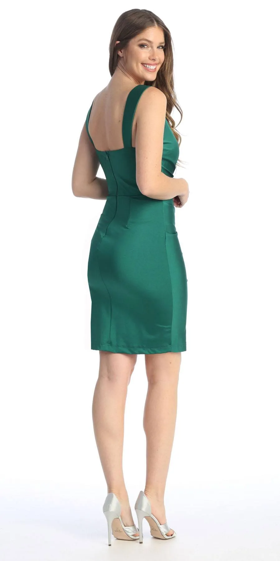 Celavie 6540-S Short Knee Length Cocktail Gown with Slit