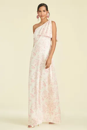 Chelsea Gown - Rouge Rose Watercolor - Final Sale