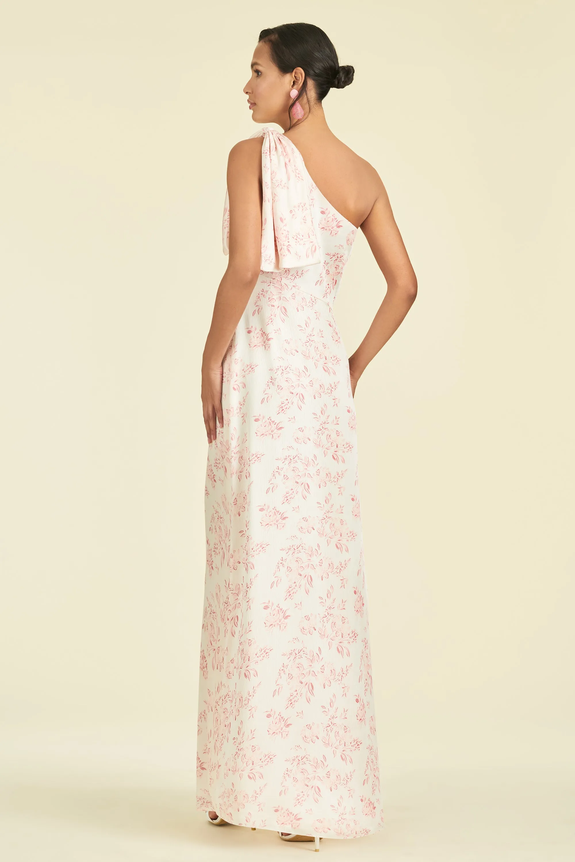 Chelsea Gown - Rouge Rose Watercolor - Final Sale