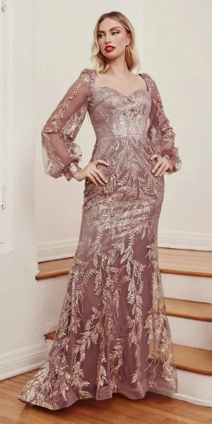 Cinderella Divine J816 Removable Long Sleeve Off the Shoulder Gown