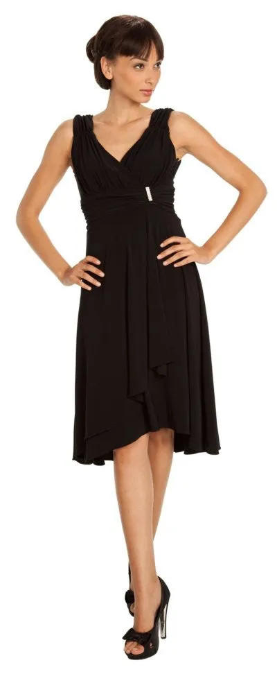 CLEARANCE - Royal Blue Dinner Cruise Evening Dress Knee Length (Size XL)