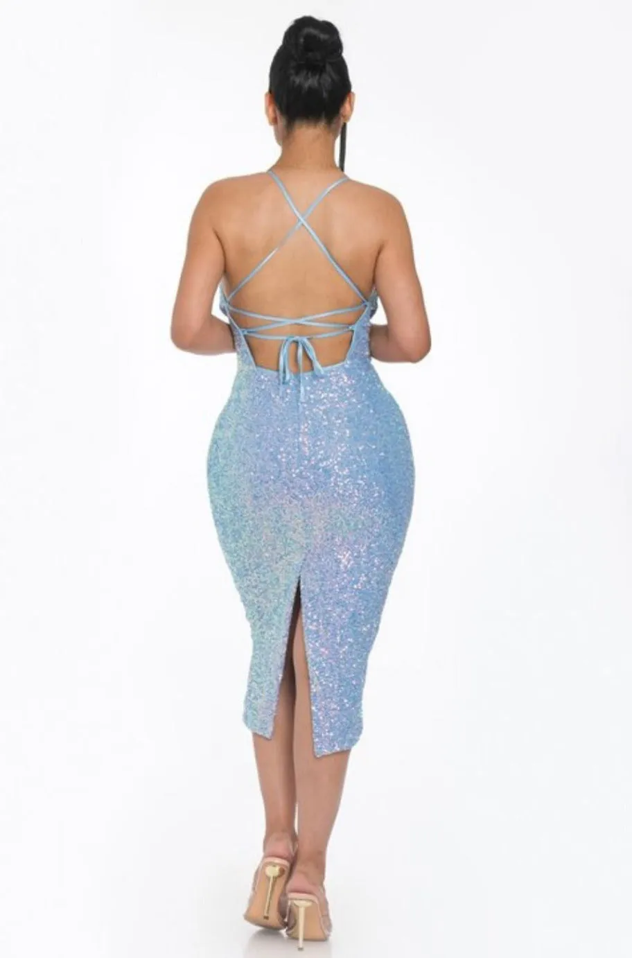 Colette Blue Sequin Dress