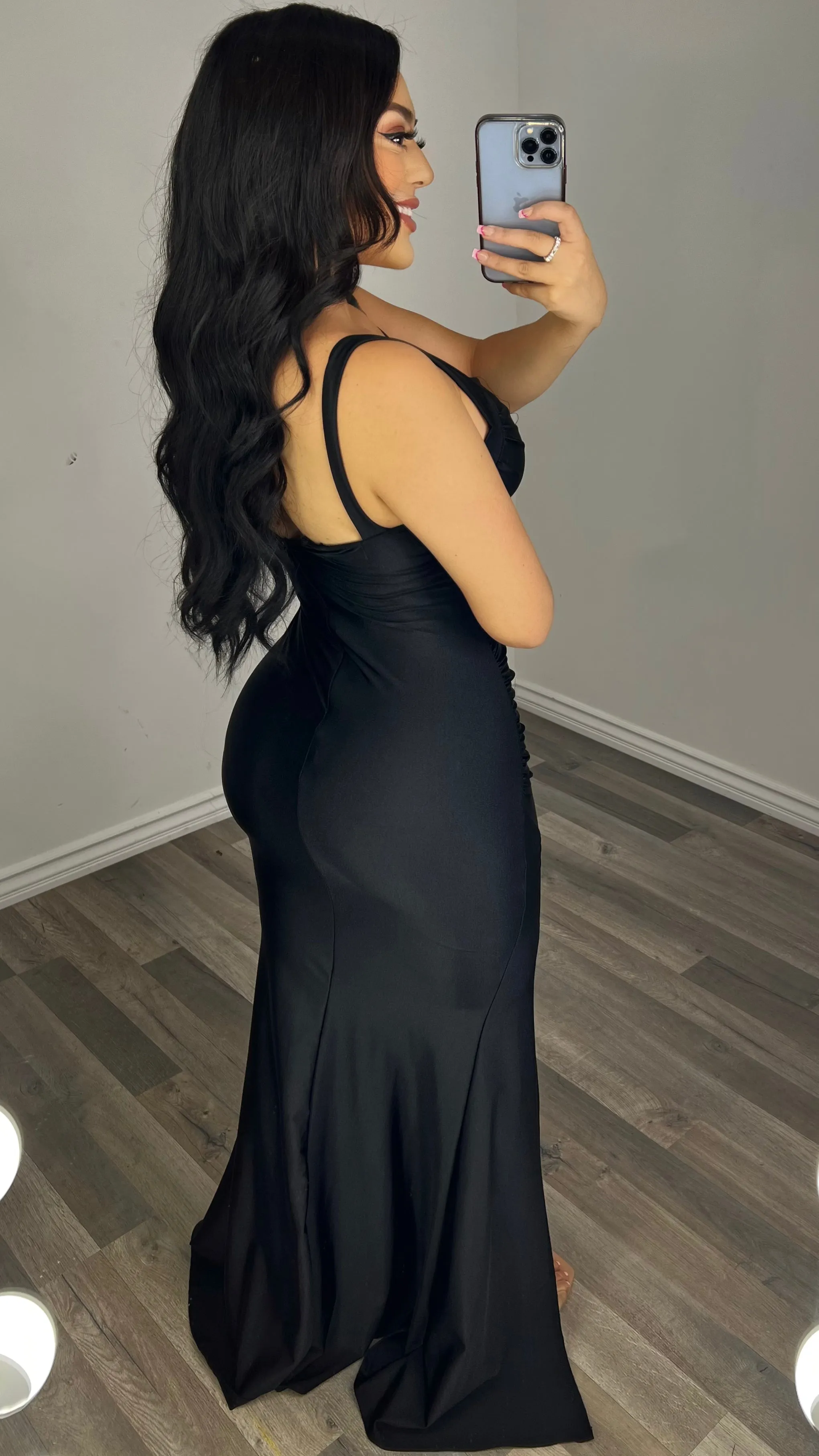 Damaris Gown Dress-(Black)