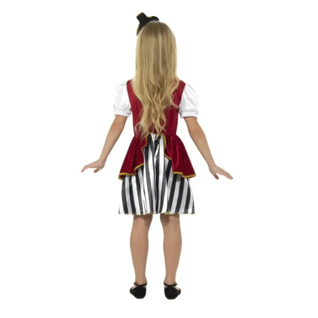 Deluxe Pirate Girl Costume, Red & Black