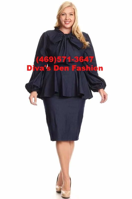 Denim Puff Sleeve Dress