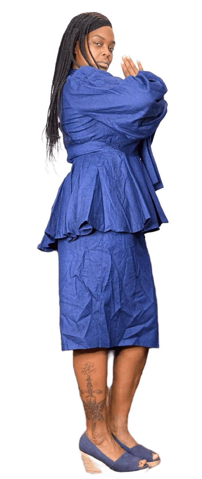 Denim Puff Sleeve Dress
