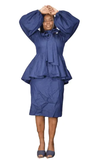 Denim Puff Sleeve Dress