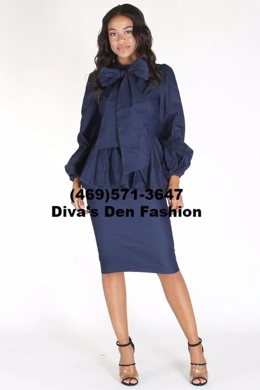 Denim Puff Sleeve Dress