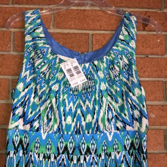 🦚DONNA MORGAN🦚IKAT PRINTED FIT AND FLARE DRESS🦚