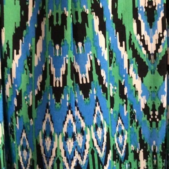 🦚DONNA MORGAN🦚IKAT PRINTED FIT AND FLARE DRESS🦚