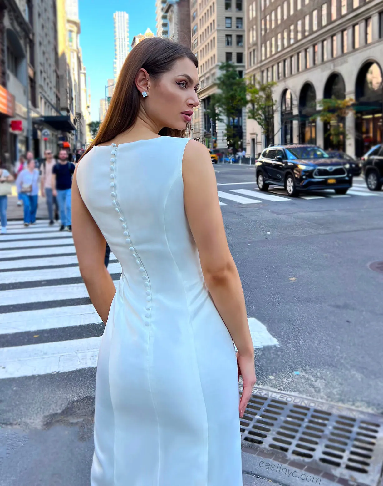 Eden Square Neckline Column Gown