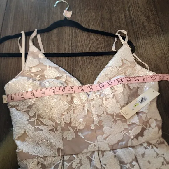 Eliza J Floral Party Dress NWT Cream Size 4