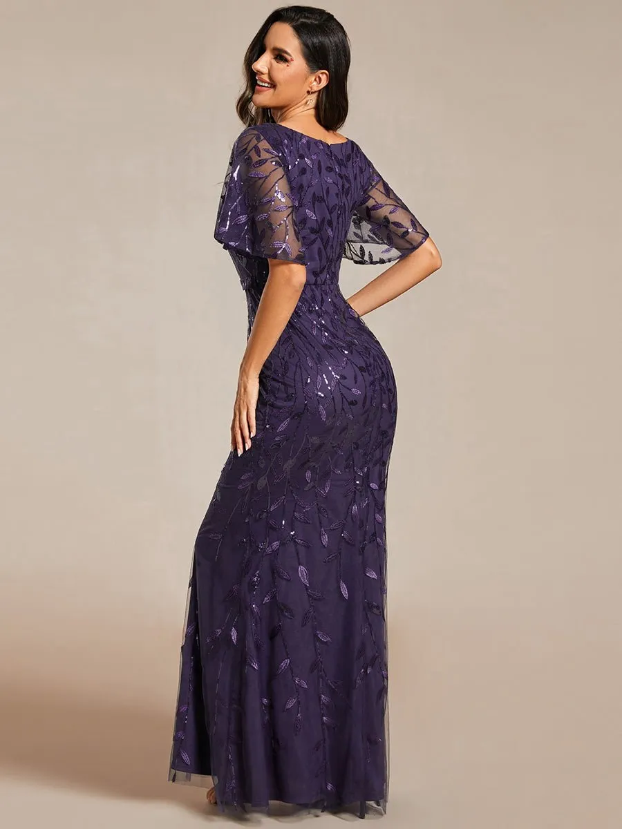 Eliza tulle sleeve mother of bride or bridesmaid dress in more colors