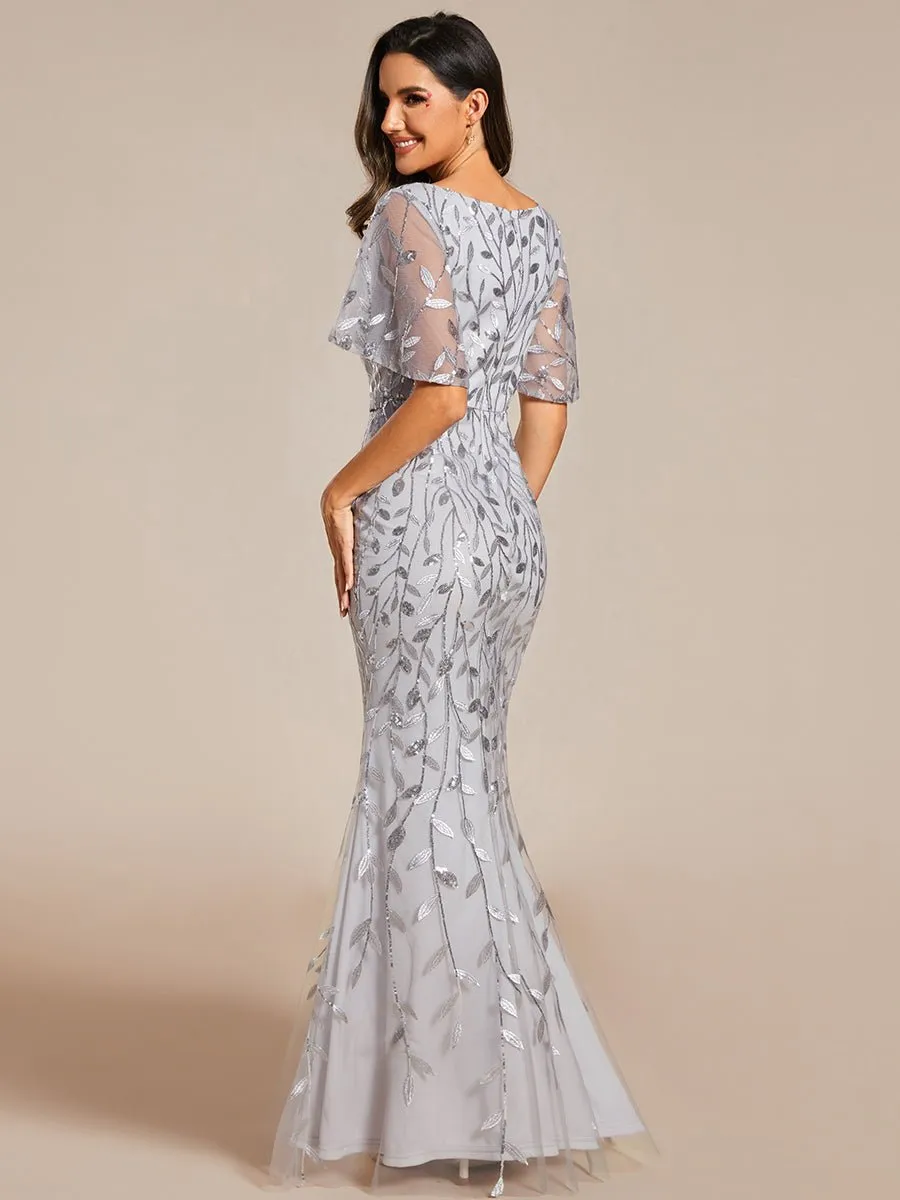 Eliza tulle sleeve mother of bride or bridesmaid dress in more colors