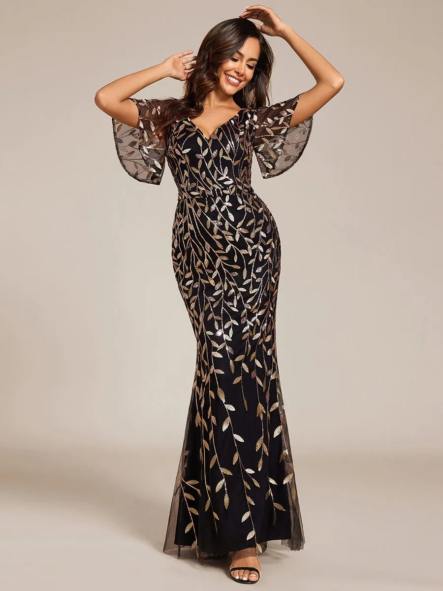 Eliza tulle sleeve mother of bride or bridesmaid dress in more colors
