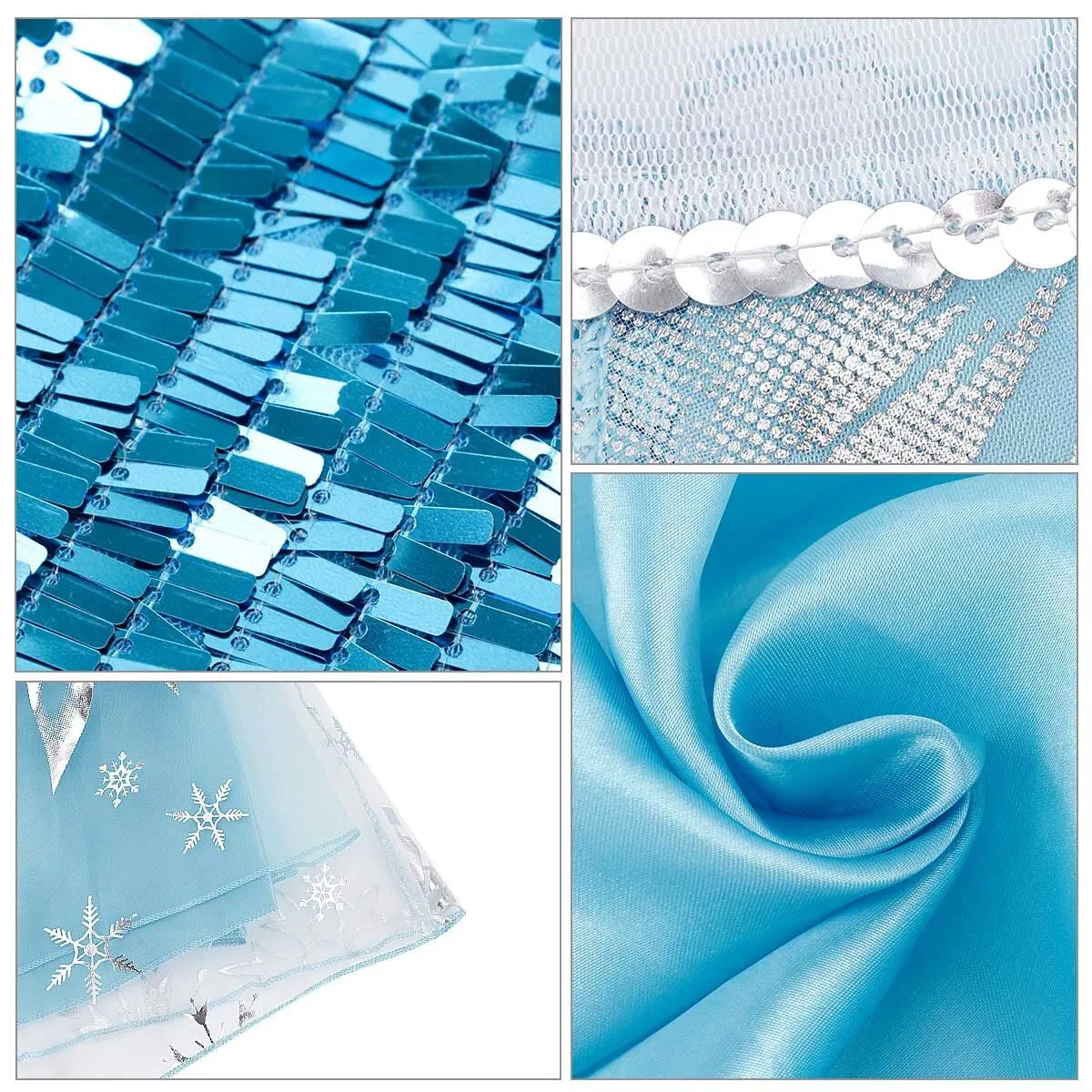 Elsa Dress Up Costume For Little Girls 3-8 Years