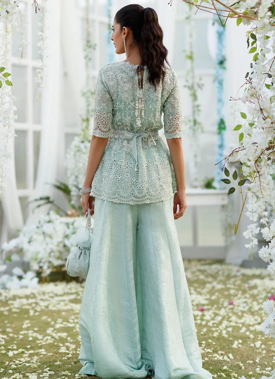 Embellished Pakistani Wedding Dress Designer Peplum Suit