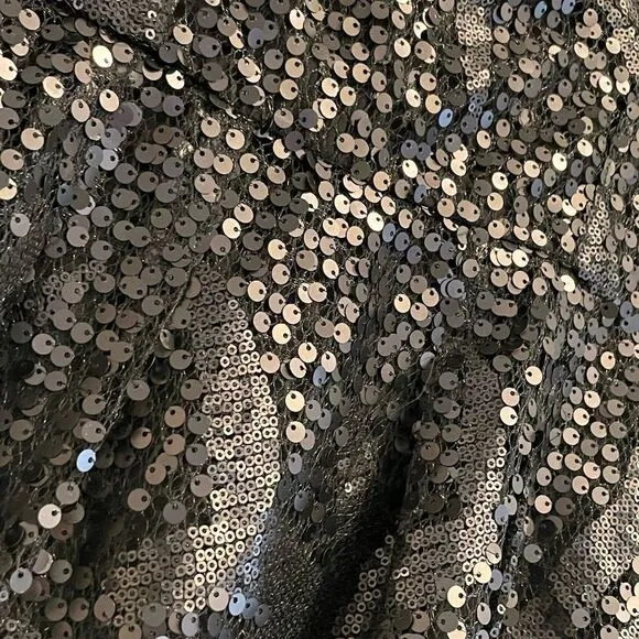 EUC BCBG Carole Black Sequin party dress short Sz. 02