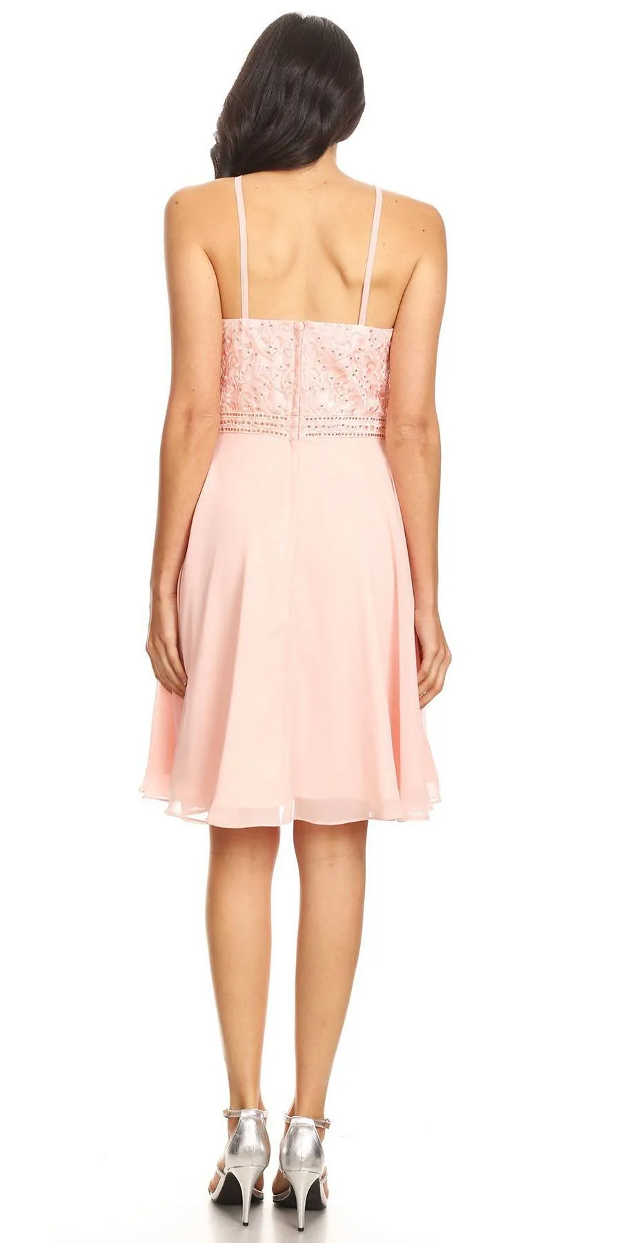 Eureka 8222 Halter Short Fit and Flare Homecoming Dress