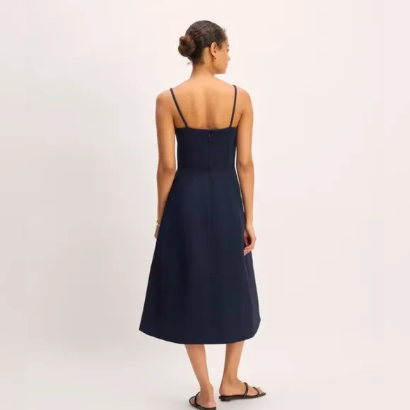 Everlane | New The Dream Everywhere midi dress Womens size 20 navy blue stretch