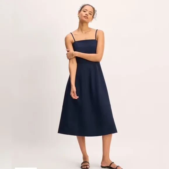 Everlane | New The Dream Everywhere midi dress Womens size 20 navy blue stretch